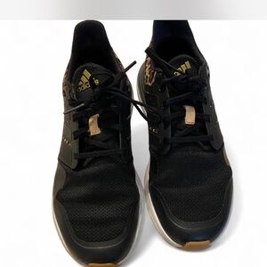 Adidas Black and Gold Cheetah Rapid Sport Athletic Shoes‎